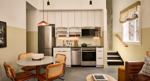 Apartment with kitchen